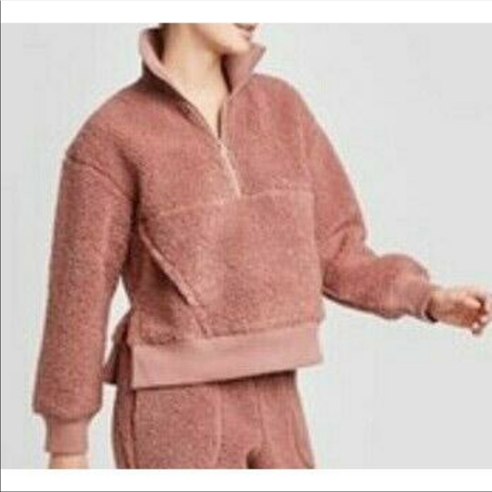 Joy Lab Women's Sherpa Fleece Pullover , Burlwood, Large